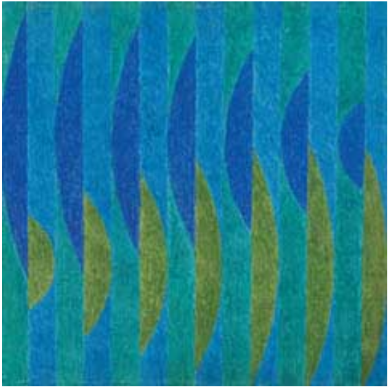 pintura de diversos semi-círculos feita pelo hermelindo fiaminghi
